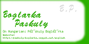 boglarka paskuly business card